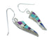 Southwestern Multicolor Authentic Sterling Silver Hook Dangle Earrings WX78864