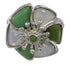 Turquoise Mother Of Pearl Flower Southwest Genuine Sterling Silver Ring Size 6-1/4 QX75805