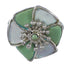 Turquoise Mother Of Pearl Flower Authentic Sterling Silver Southwest Ring Size 8-3/4 QX75819