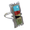Multicolor Inlay Silver Southwestern Ring Size 6-3/4 QX75868