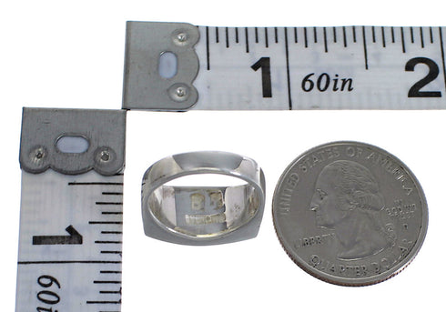 Southwestern Multicolor Inlay Sterling Silver Ring Size 6 QX75924