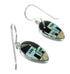 Sterling Silver Multicolor Native American Village Design Hook Dangle Earrings WX78923