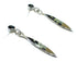 Multicolor Inlay Sterling Silver Native American Village Design Post Dangle Earrings WX78997