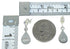 Native American Village Design Multicolor Silver Tear Drop Post Dangle Earrings WX79020