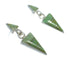 Southwest Authentic Sterling Silver Turquoise Inlay Post Dangle Earrings QX78871