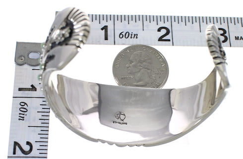 Genuine Sterling Silver Southwest Turquoise Heavy Bracelet Jewelry VX63371