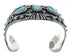 Southwest Genuine Sterling Silver Turquoise Cuff Bracelet VX63748