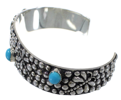 Turquoise Sterling Silver Butterfly Dragonfly Cuff Bracelet VX63751