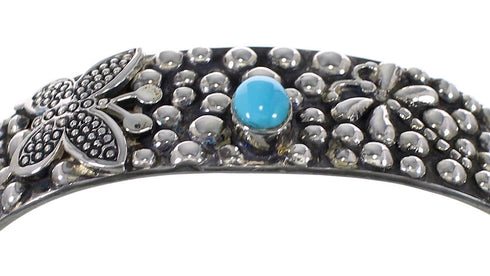 Turquoise Sterling Silver Butterfly Dragonfly Cuff Bracelet VX63751