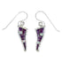 Sterling Silver Opal And Magenta Turquoise Inlay Hook Dangle Earrings MX63622