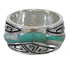 Southwestern Sterling Silver Turquoise Opal Water Wave Ring Size 6-3/4 QX82282