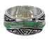 Genuine Sterling Silver Turquoise Opal Southwest Water Wave Ring Size 7-3/4 QX82334