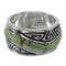 Water Wave Sterling Silver Southwestern Turquoise Opal Ring Size 6 QX82347