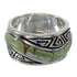 Water Wave Sterling Silver Southwestern Turquoise Opal Ring Size 6 QX82347
