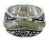 Water Wave Sterling Silver Southwest Turquoise Opal Ring Size 4-1/2 QX82345