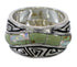 Water Wave Sterling Silver Southwestern Turquoise Opal Ring Size 6 QX82347