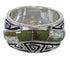 Water Wave Southwest Silver Turquoise Opal Ring Size 6-1/4 QX82364