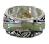 Water Wave Turquoise Opal Southwestern Genuine Sterling Silver Ring Size 8 QX82431