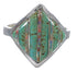Sterling Silver Southwestern Turquoise Opal Ring Size 7-1/2 QX82451