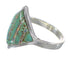 Sterling Silver Southwestern Turquoise Opal Ring Size 7-1/2 QX82451