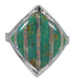 Authentic Sterling Silver Southwest Turquoise Opal Ring Size 4-3/4 QX82454