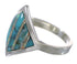 Turquoise Opal Southwest Authentic Sterling Silver Ring Size 8-1/2 QX82588