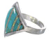 Turquoise Opal Southwest Genuine Sterling Silver Ring Size 6 QX82595