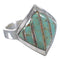 Southwest Turquoise Opal Sterling Silver Ring Size 8 QX82610