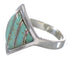 Southwest Turquoise Opal Sterling Silver Ring Size 8 QX82610