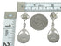 Turquoise Authentic Sterling Silver Post Dangle Southwest Earrings MX64664