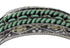 Genuine Sterling Silver Turquoise Needlepoint Water Waves Heavy Cuff Bracelet VX63516