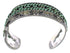 Genuine Sterling Silver Turquoise Needlepoint Water Waves Heavy Cuff Bracelet VX63516