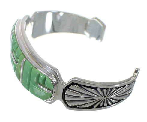 Southwestern Turquoise Sterling Silver Jewelry Cuff Bracelet VX63566