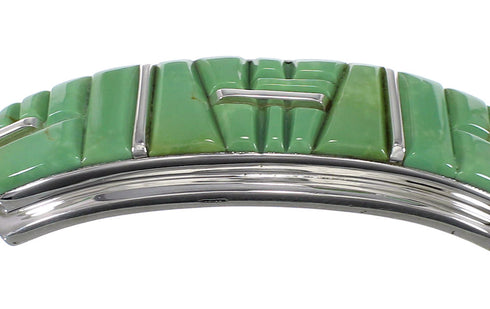 Southwestern Turquoise Sterling Silver Jewelry Cuff Bracelet VX63566