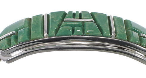 Southwestern Turquoise Genuine Sterling Silver Jewelry Cuff Bracelet VX63570