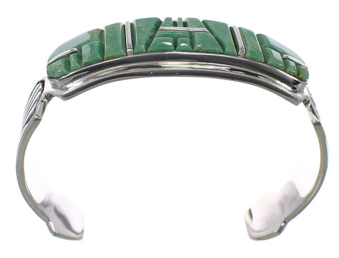 Southwestern Turquoise Genuine Sterling Silver Jewelry Cuff Bracelet VX63570