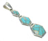 Genuine Sterling Silver Turquoise And Opal Southwest Pendant MX63846