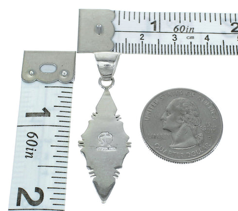 Silver Southwest Opal And Turquoise Inlay Jewelry Pendant MX63876