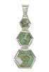 Authentic Sterling Silver Turquoise And Opal Pendant MX63913
