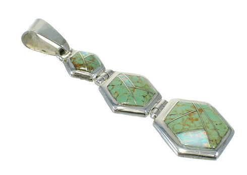 Authentic Sterling Silver Turquoise And Opal Pendant MX63913
