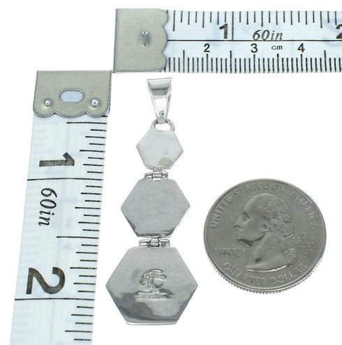 Authentic Sterling Silver Turquoise And Opal Pendant MX63913