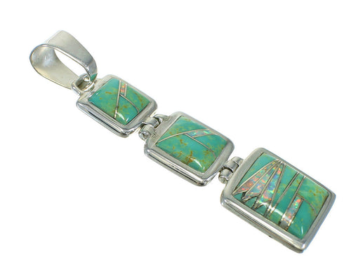 Silver Turquoise Opal Southwest Pendant MX63917