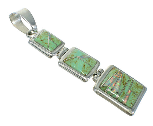 Turquoise Opal Southwest Sterling Silver Pendant MX63918