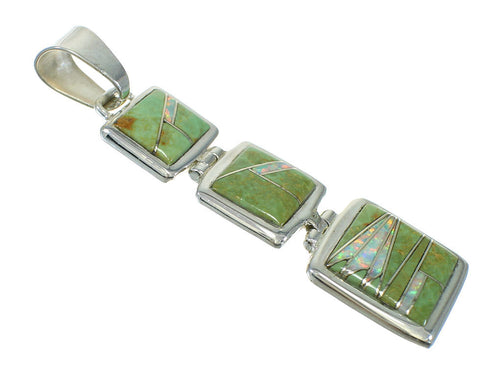 Sterling Silver Opal Turquoise Pendant MX63923