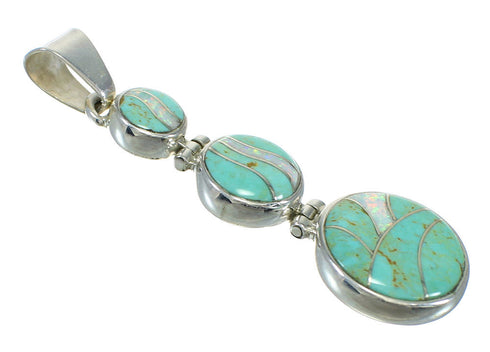 Southwest Sterling Silver Turquoise Opal Inlay Pendant MX63926
