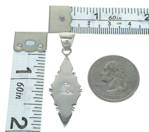 Turquoise And Opal Inlay Silver Southwest Pendant MX63956