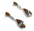 Southwest Tear Drop Multicolor Sterling Silver Post Dangle Earrings WX64186