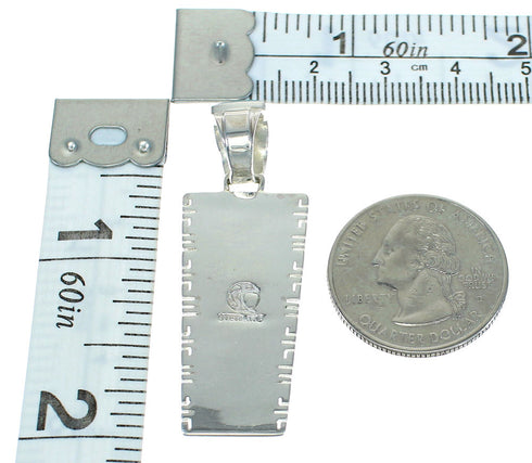 Southwestern Multicolor Inlay And Genuine Sterling Silver Slide Pendant WX63749