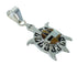 Southwest Turtle Multicolor Inlay And Genuine Sterling Silver Pendant WX63752
