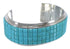 Southwest Authentic Sterling Silver Turquoise Cuff Bracelet VX63709